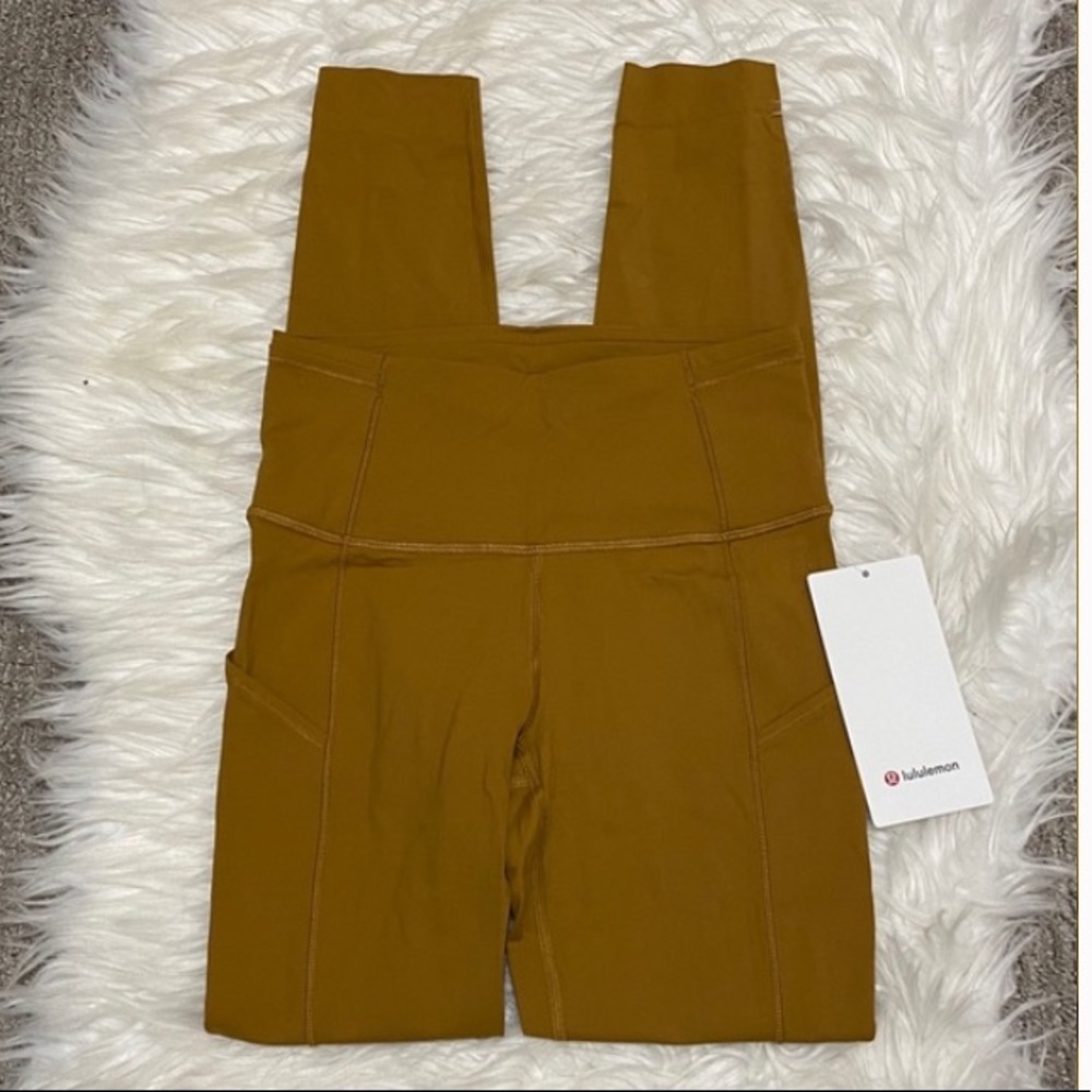 NWT Lululemon Fast and free HR 28” Spiced bronze Leggings